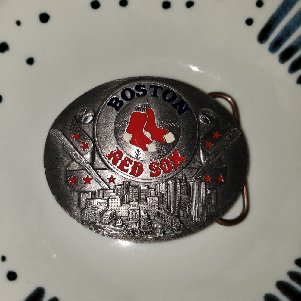 Boston Red Sox Pewter Belt Buckle Boston Harbor Corca 2004 NWT